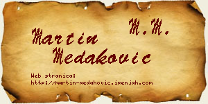 Martin Medaković vizit kartica